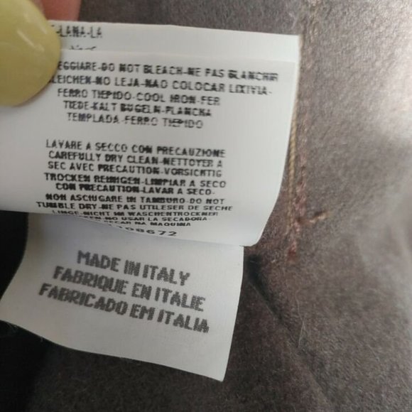 We Are Replay Waxed Felt Jacket Coat Cape Made in Italy leather trim $850 - Picture 4 of 9